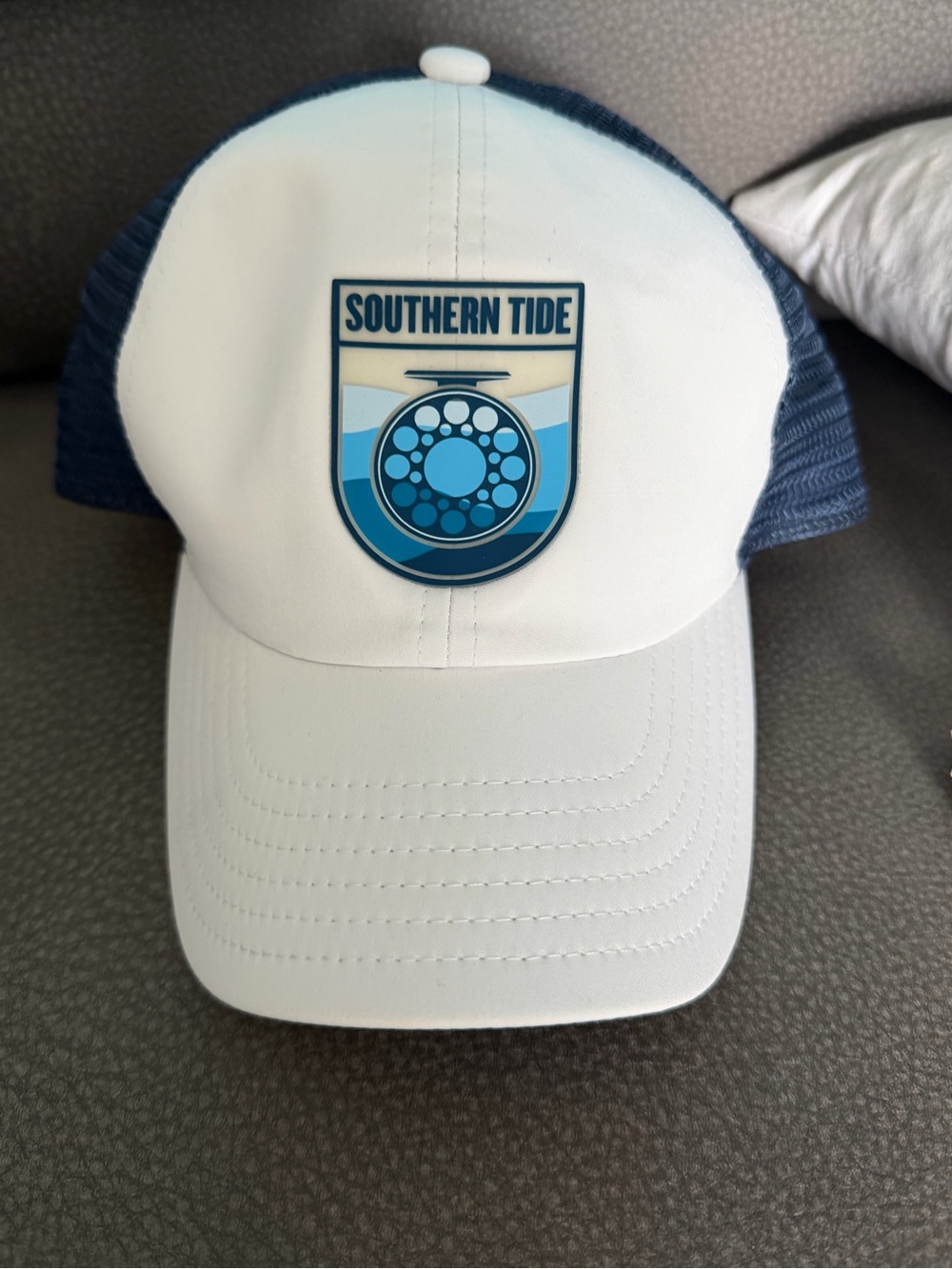 Southern Tide Navy and White Mesh youth Trucker Hat